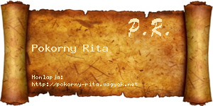 Pokorny Rita névjegykártya